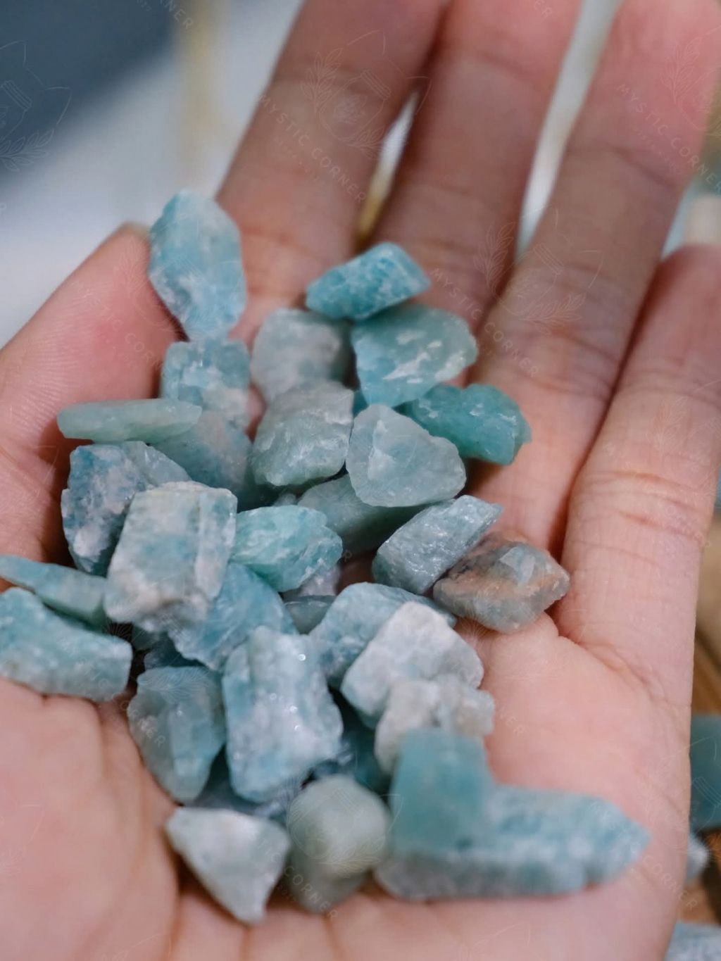  Thô mini đá Amazonite - đá Thiên Hà Tự Nhiên làm vòng handmade, DIY, thanh tẩy bài Tarot, spell 