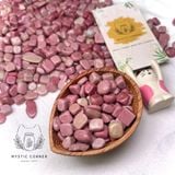  Vụn đá Rhodonite loại đẹp (Tường Vi Thạch), đá thanh tẩy Tarot, Reiki, đá thach anh phong thủy 