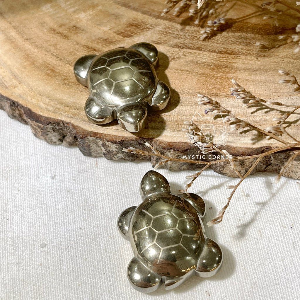  Rùa đá Pyrite ( đá vàng găm ) 