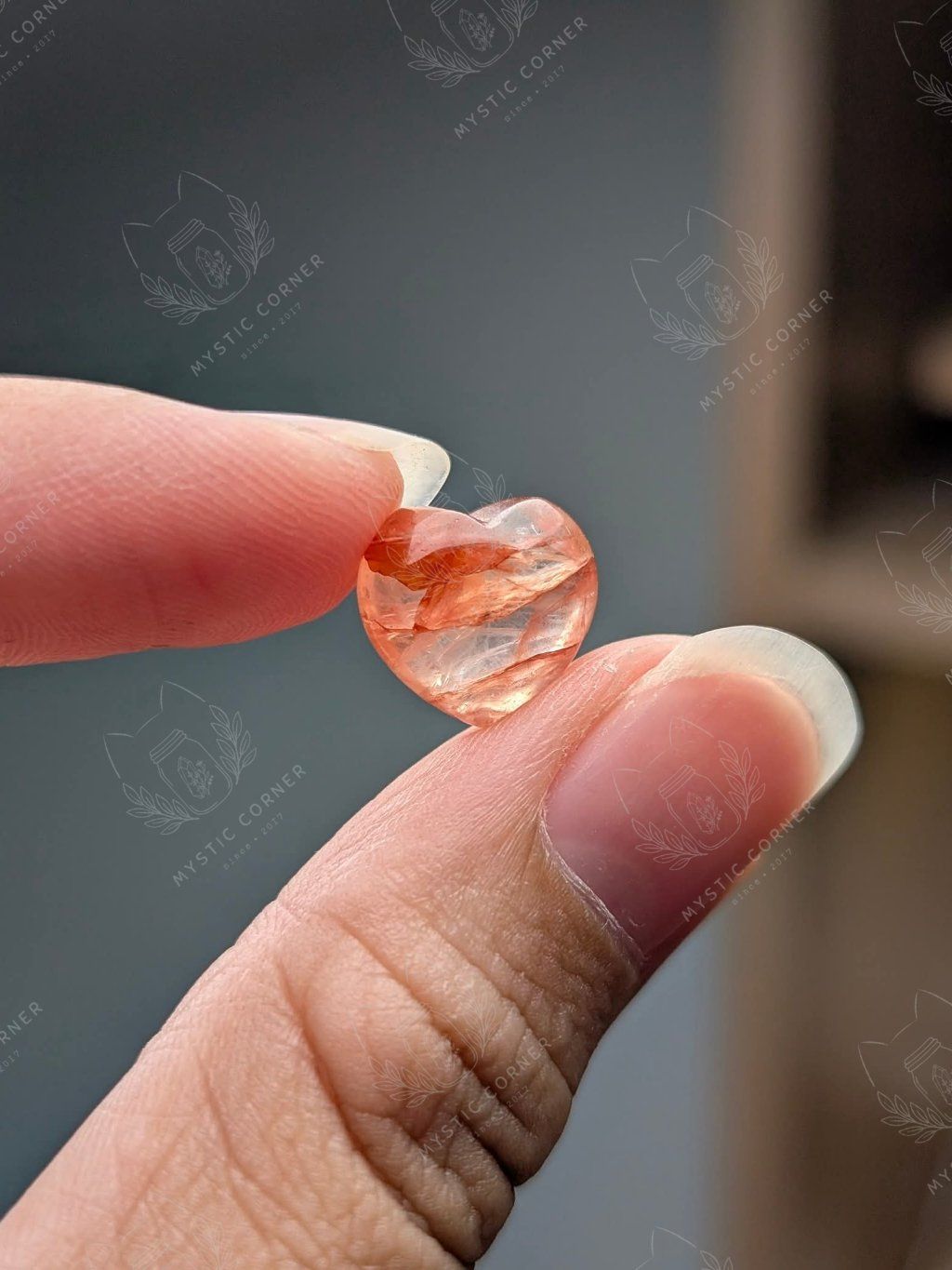  Tim Fire Quartz Thạch Anh Lửa Tự Nhiên Chất Đẹp Tăng Động Lực, Quyết Tâm Mystic Corner 