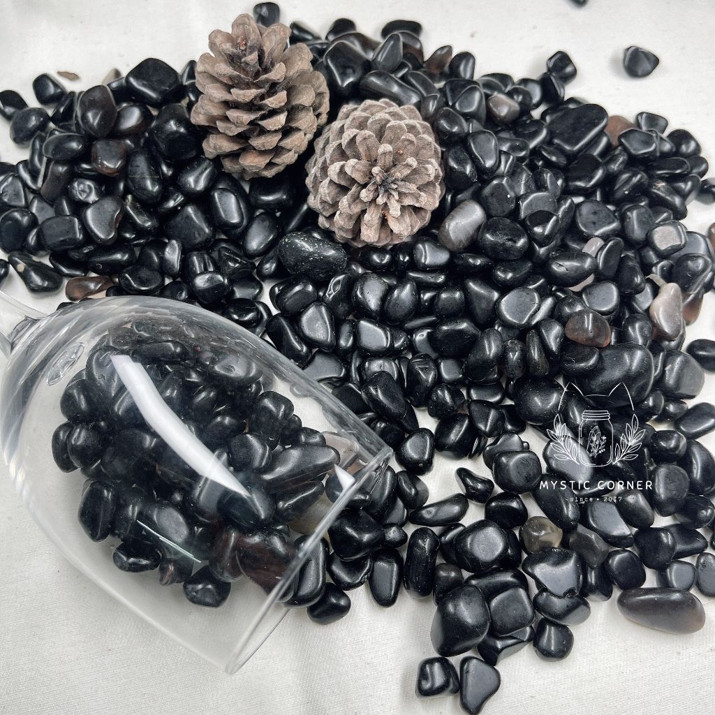  Vụn đá Black Obsidian ( đá thuỷ tinh núi lửa ) 