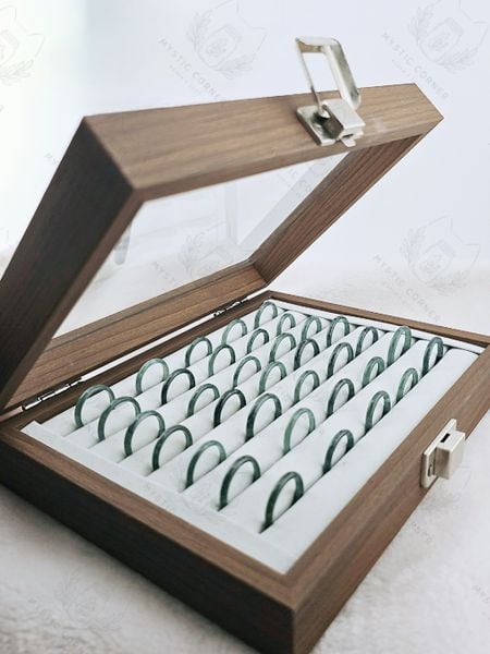  Nhẫn Lam Ngọc Guatemala chất khởi quang băng có bông tuyết chất lượng cao 