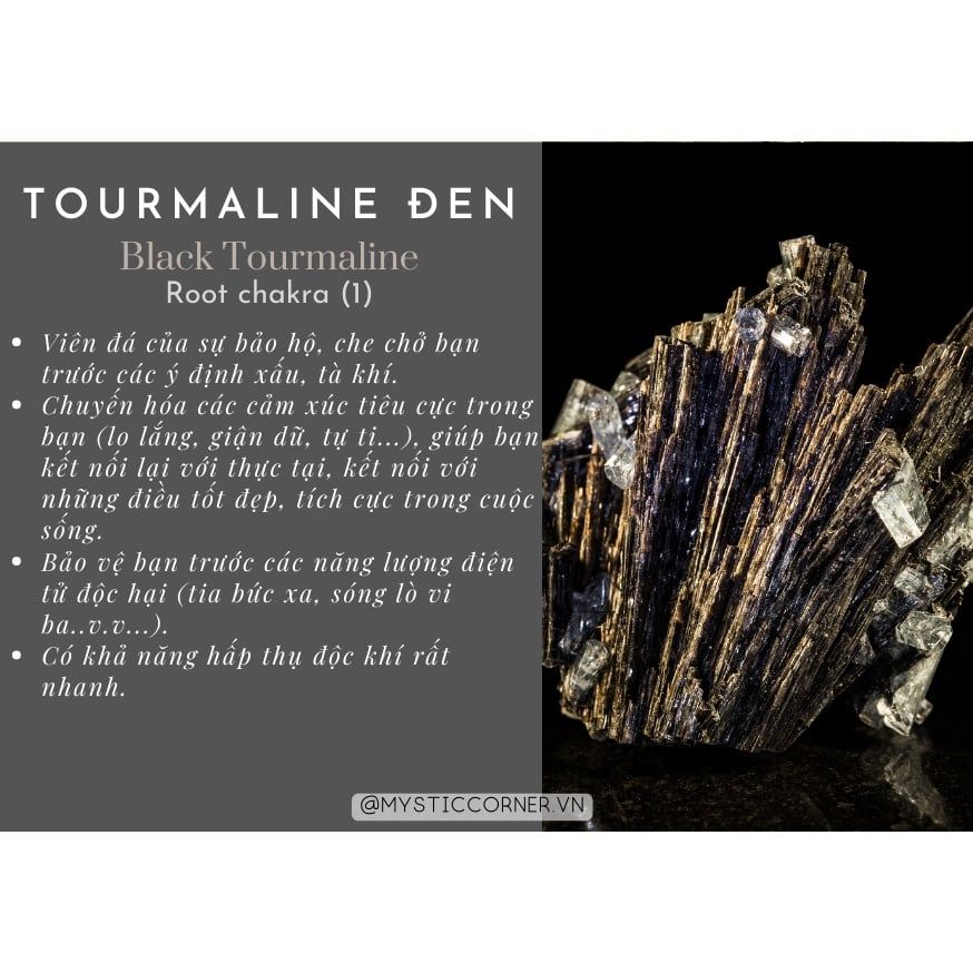  LỚN - Thô đá Black Tourmaline 
