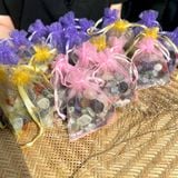  Túi đá thạch anh may mắn, đá thanh tẩy bài Tarot, đá phong thuỷ, quà tặng 