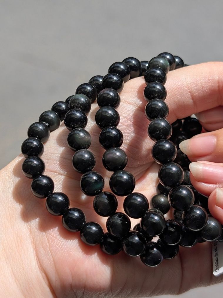  [HÌNH THẬT] Vòng Obsidian Đa Sắc 