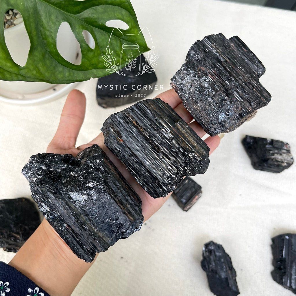  LỚN - Thô đá Black Tourmaline 