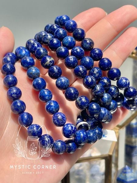  [Chất đẹp] Vòng tay phong thủy Lapis Lazuli đá năng lượng size 8li 