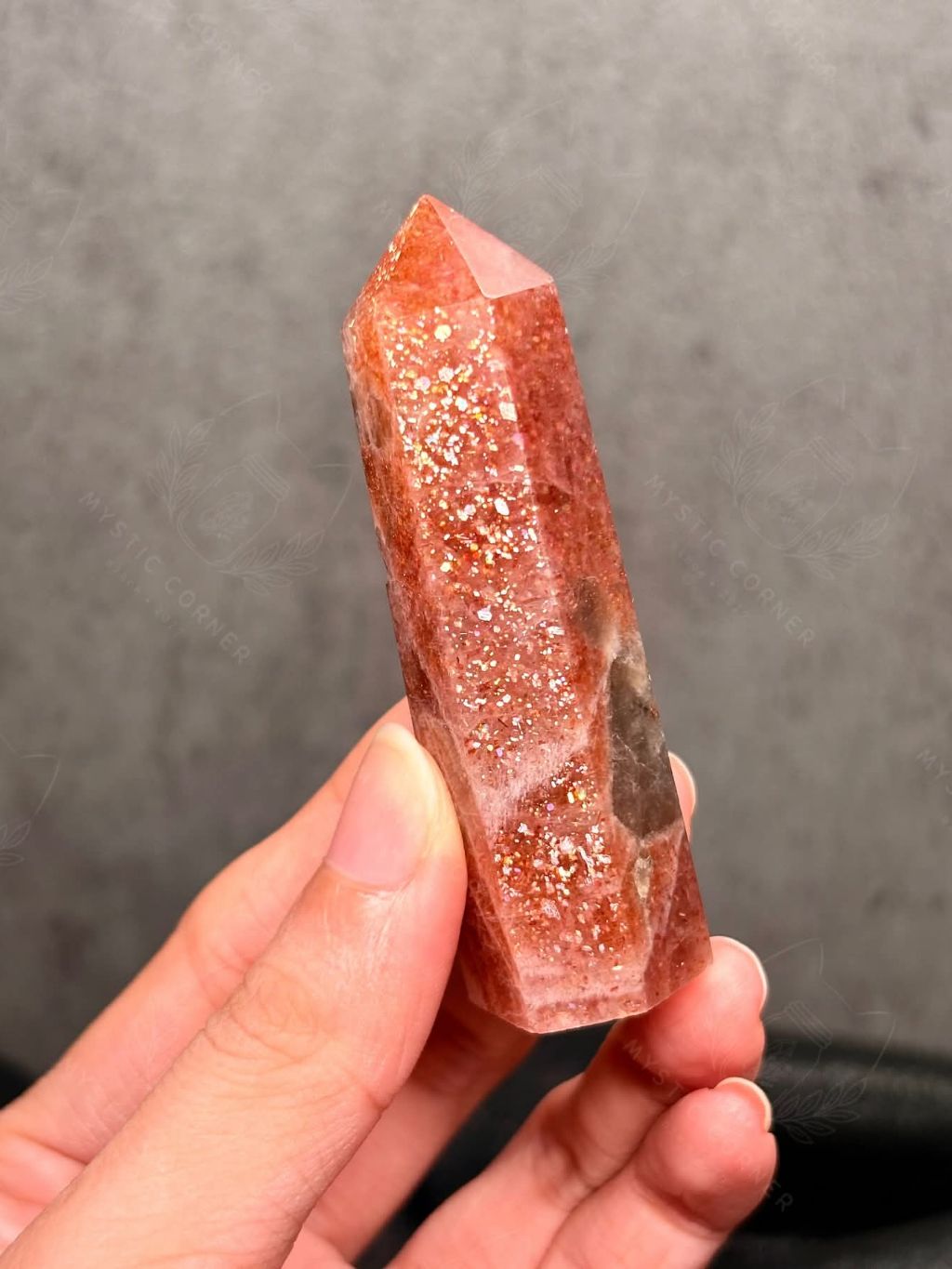  Trụ Sunstone CHẤT ĐẸP VIP Đá Mặt Trời tự nhiên thanh tẩy, tích cực, vui vẻ, bài Tarot, thiền định 