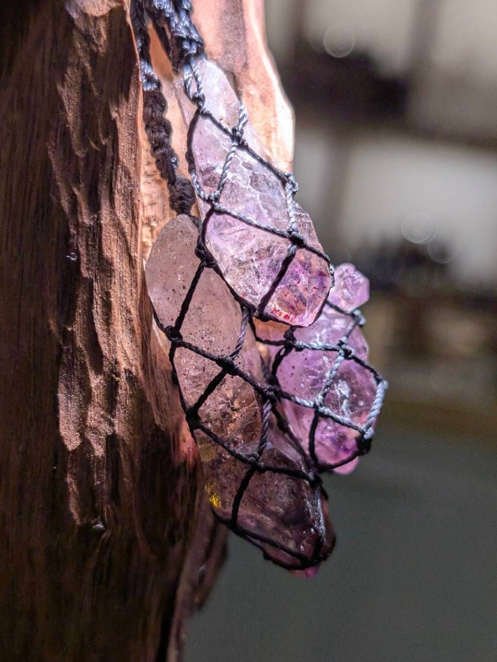  Dây chuyền đá Super Seven Zambia Scepter Amethyst 