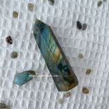  Trụ Labradorite đá xà cừ dùng trong thanh tẩy Tarot, thiền định 