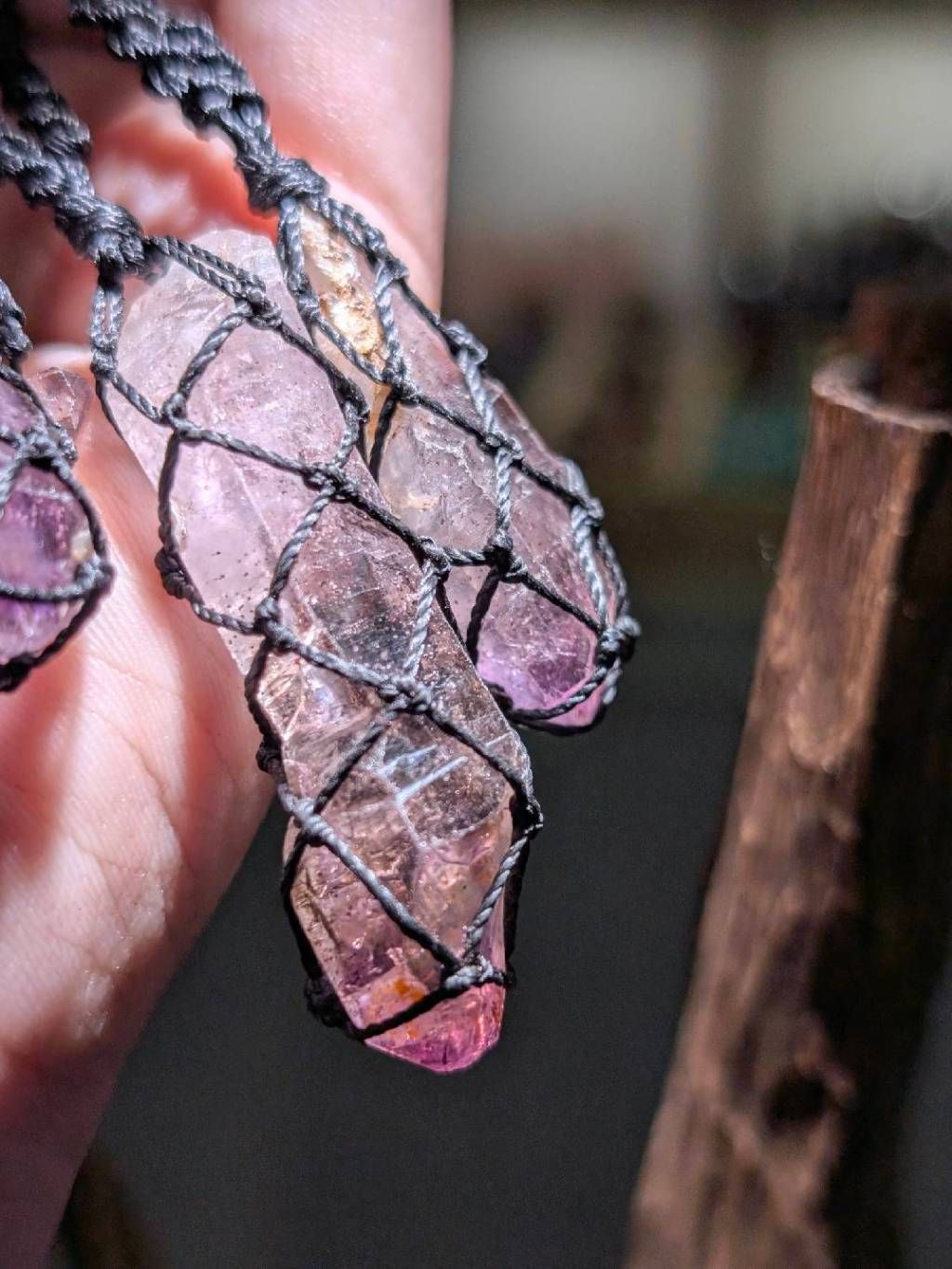  Dây chuyền đá Super Seven Zambia Scepter Amethyst 