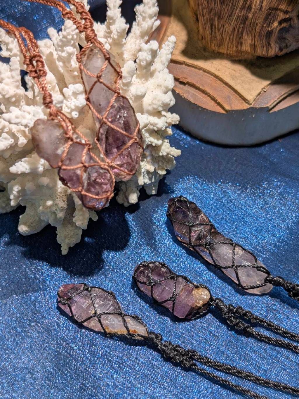  Dây chuyền đá Super Seven Zambia Scepter Amethyst 