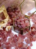  Đá thô Red Strawberry, Thạch Anh Dâu Đỏ size mini handmade 