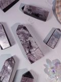  Trụ đá Lepidolite Tím Cộng Sinh Mica tự nhiên, thanh tẩy bài Tarot, trực giác, thiền định, reiki 