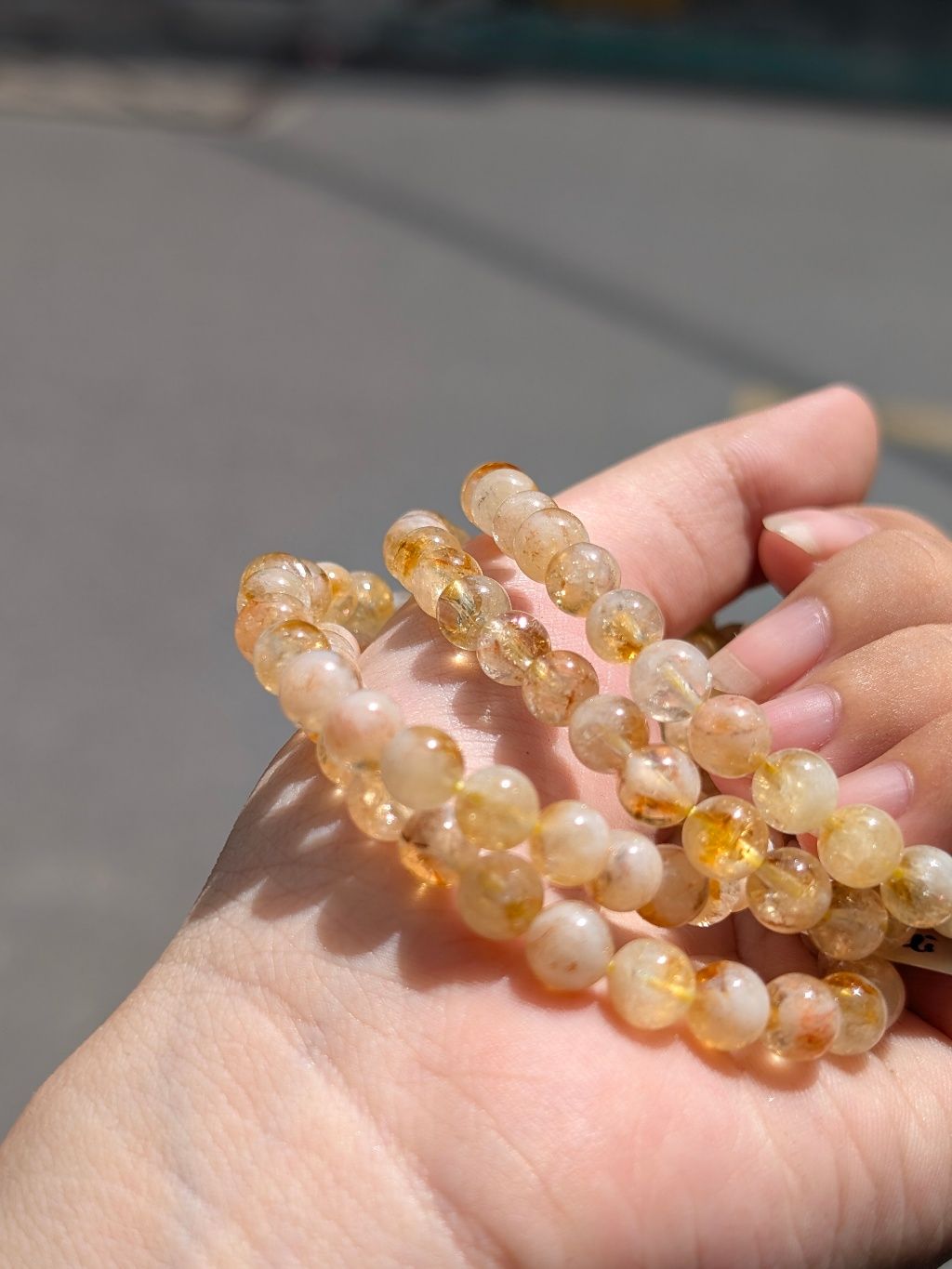  |HÌNH THẬT| Chuỗi / Vòng Citrine 6.5li vòng Thạch Anh Vàng May Mắn, Sáng Tạo, Tích Cực, Vui Vẻ 