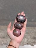  Viên Palm Đá Tường Vi Rhodonite Chữa Lành Cảm Xúc Cộng Sinh Black Tourmaline| Thanh Tẩy Tarot, Reiki 