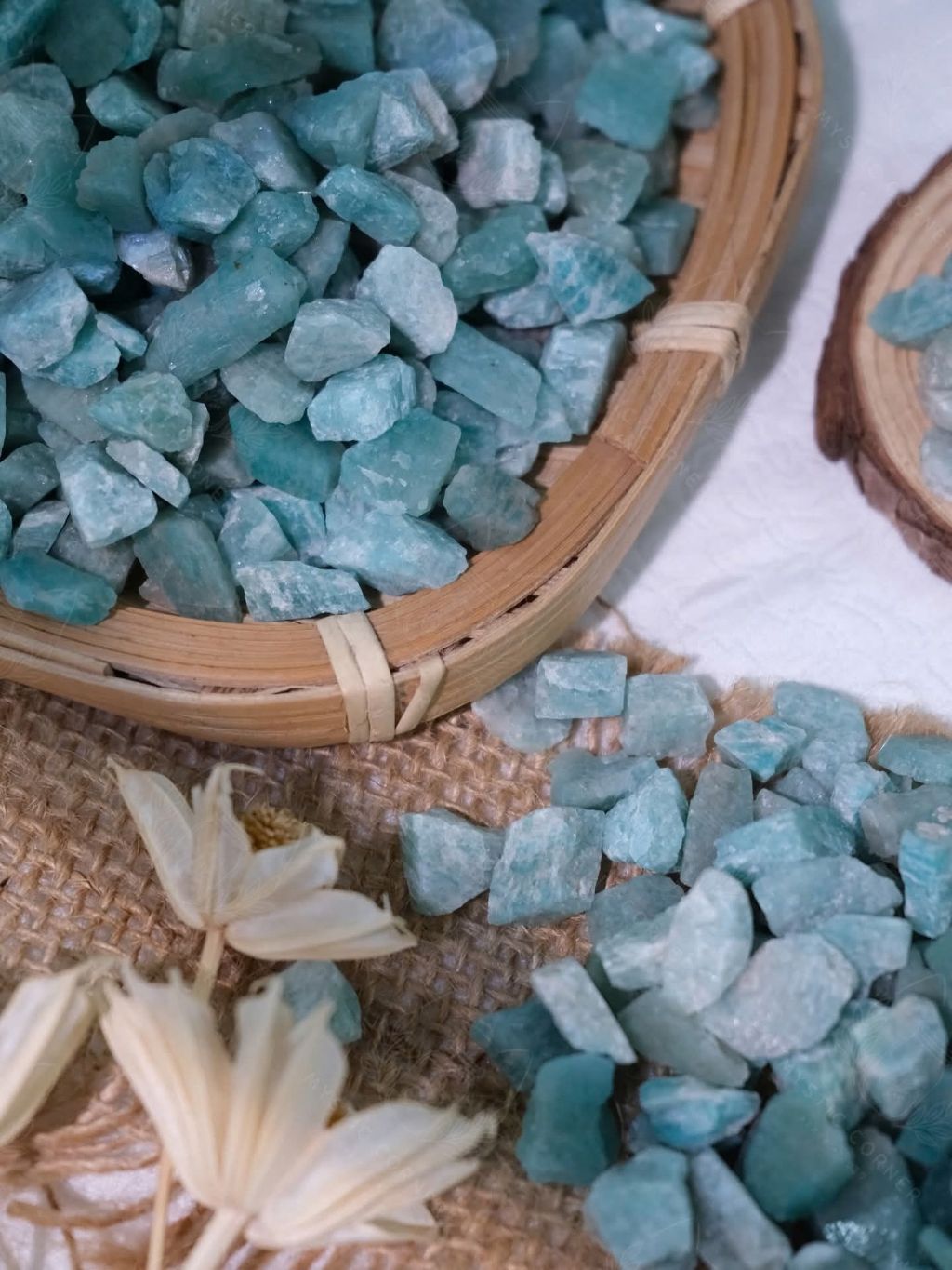  Thô mini đá Amazonite - đá Thiên Hà Tự Nhiên làm vòng handmade, DIY, thanh tẩy bài Tarot, spell 
