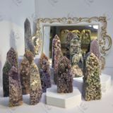  [High Quality] Trụ Mã Não Nho Grape Agate hỗ trợ phát triển trực giác, đá thanh tẩy, đá phong thuỷ, reiki, thiền định 