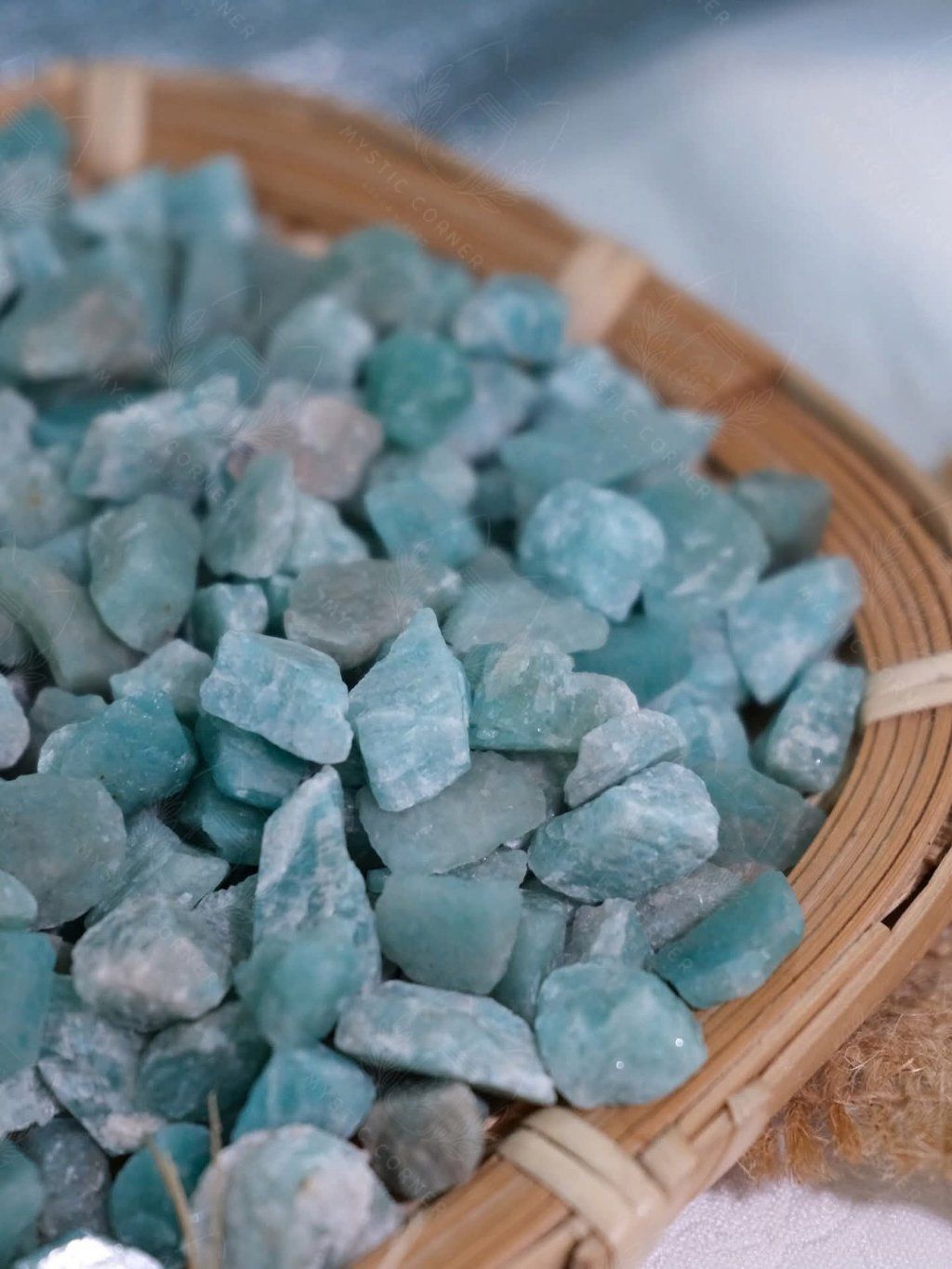  Thô mini đá Amazonite - đá Thiên Hà Tự Nhiên làm vòng handmade, DIY, thanh tẩy bài Tarot, spell 