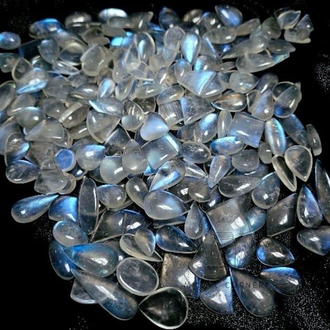  [High Quality] Mặt đá Moonstone (đá mặt trăng) chất lượng cao, ánh lửa mạnh 