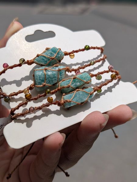  Vòng Amazonite Macrame 