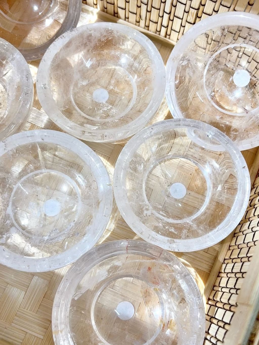  Chén đá thạch anh trắng - Clear Quartz khuếch đại năng lượng, phong thuỷ, thanh tẩy bài Tarot, Reiki 