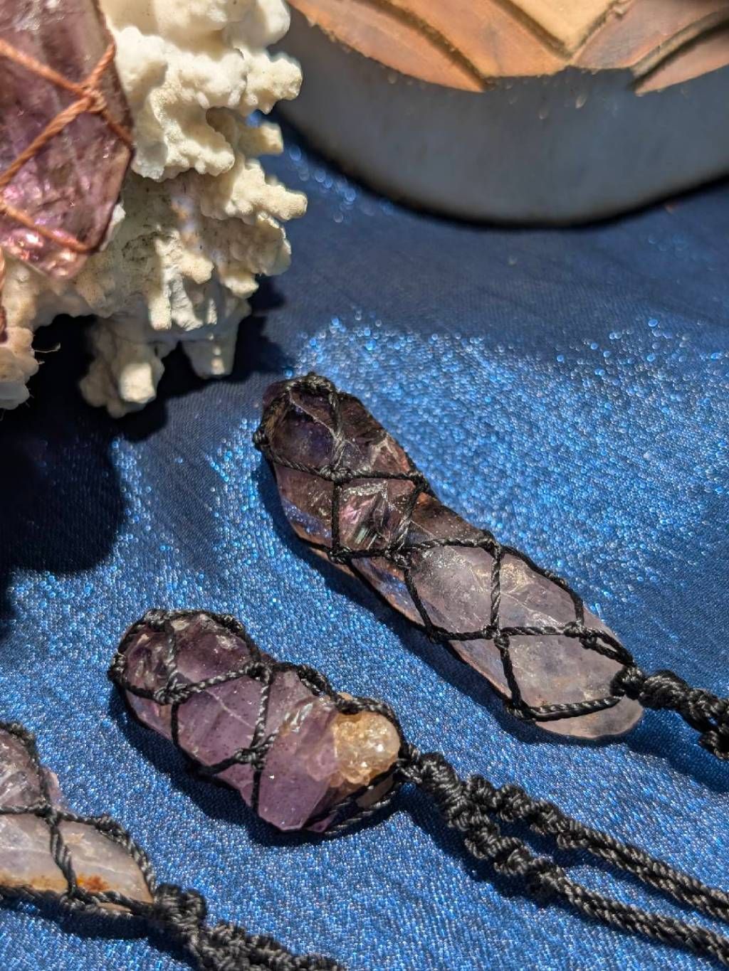  Dây chuyền đá Super Seven Zambia Scepter Amethyst 