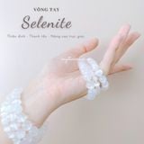  Vòng tay đá Selenite, vòng chuỗi hạt đá 6 li, 8 li 