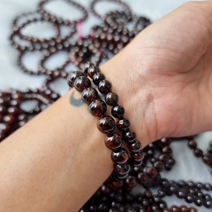  Vòng tay đá Garnet - Ngọc Hồng Lựu 
