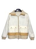  |SIZE M| BLUE IMPULSE by MIZUNO VINTAGE BEIGE SKI-WEAR REVERSIBLE JACKET AOM-007 