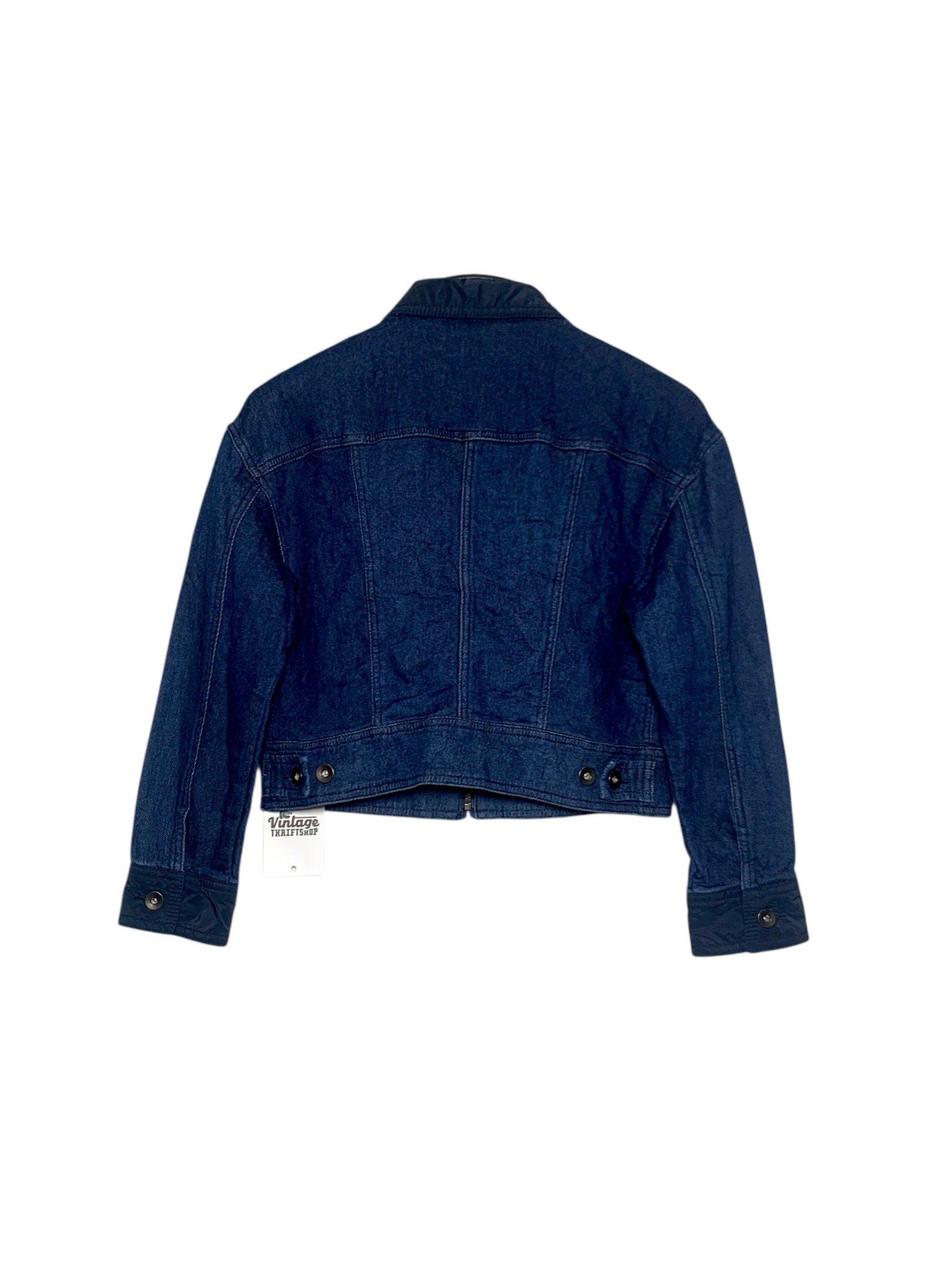  |SIZE M| COMME CA ISM CROPPED ZIP-UP DENIM JACKET AOM-7371 