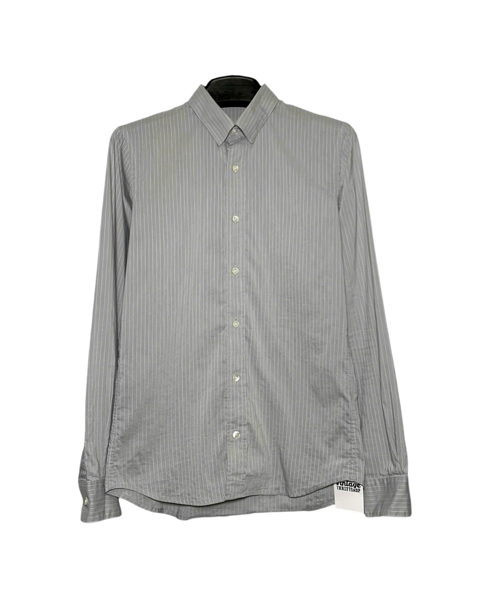  |SIZE S| 5351 POUR LES HOMMES STRIPED BUTTON UP LONG SLEEVE SHIRT AOS-7201 