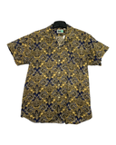  |SIZE XL| DENIM CHIC ORNATE SCROLL PRINT SHORT SLEEVE SHIRT AOXL-7239 