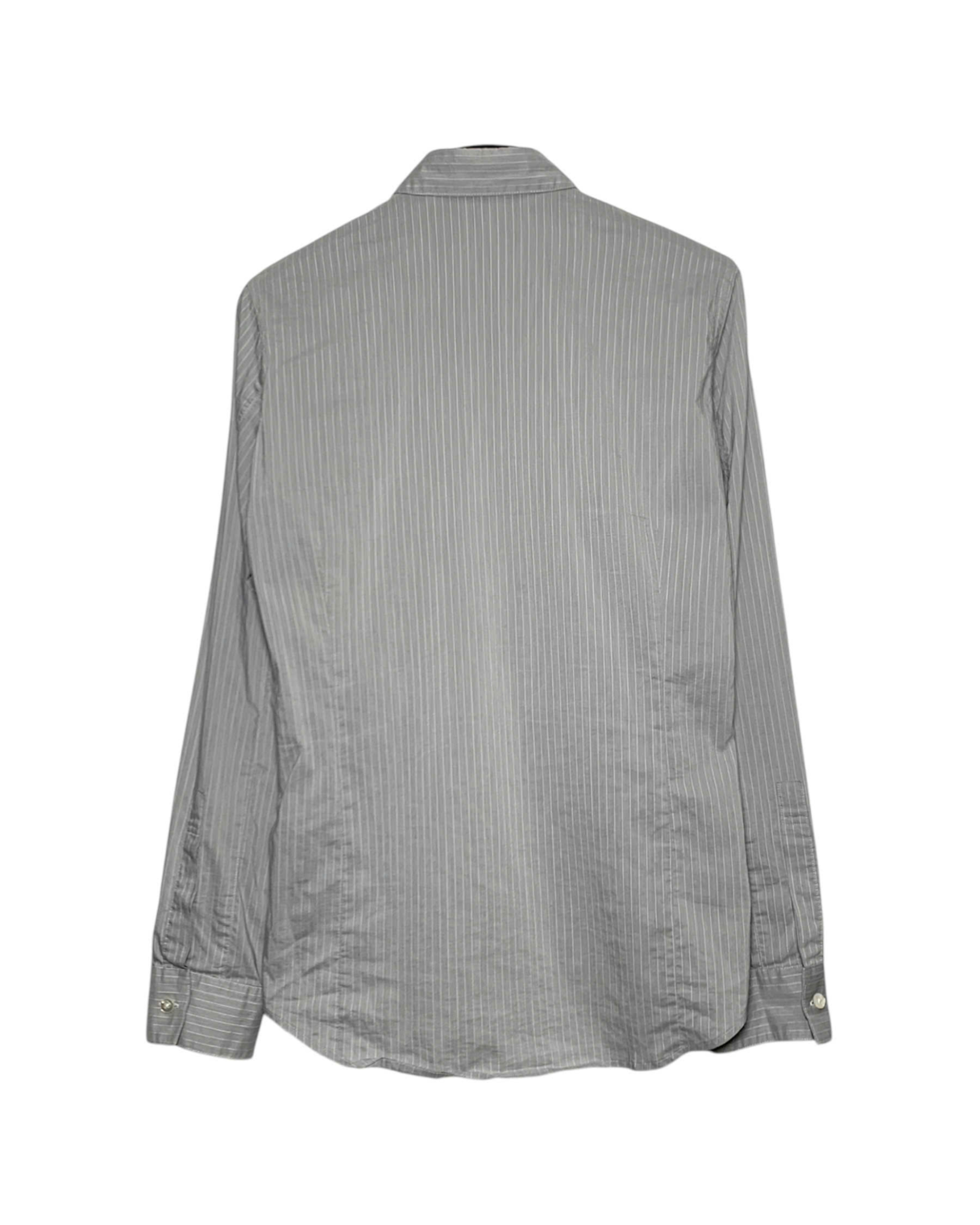  |SIZE S| 5351 POUR LES HOMMES STRIPED BUTTON UP LONG SLEEVE SHIRT AOS-7201 