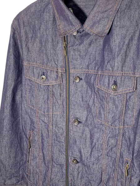  |SIZE L| ABAHOUSE MULTI POCKET ZIPPER DENIM JACKET AOL-7383 