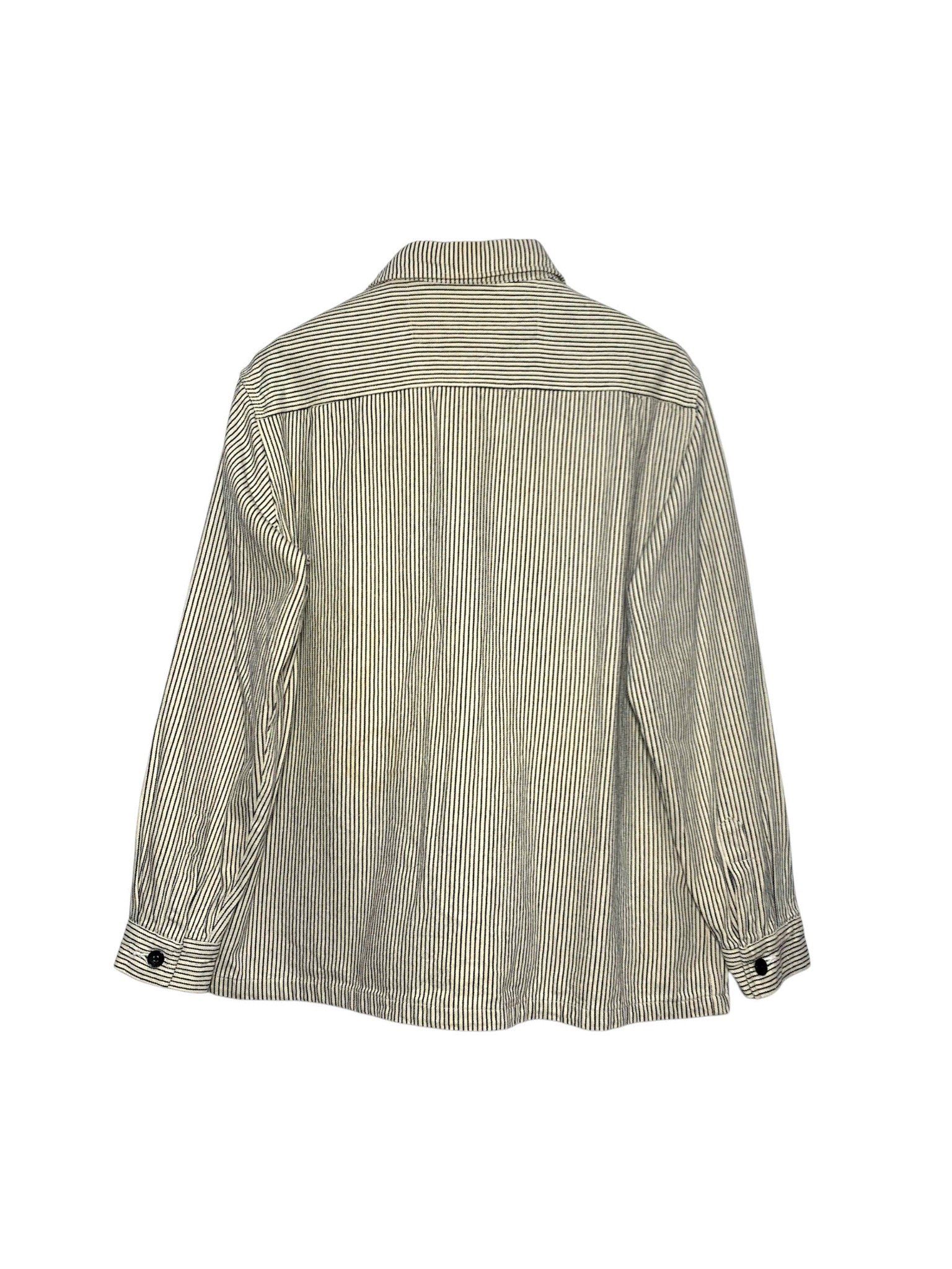  |SIZE L| BLUE WATER URBAN GARMENT HICKORY DENIM CHORE JACKET AOL-7345 