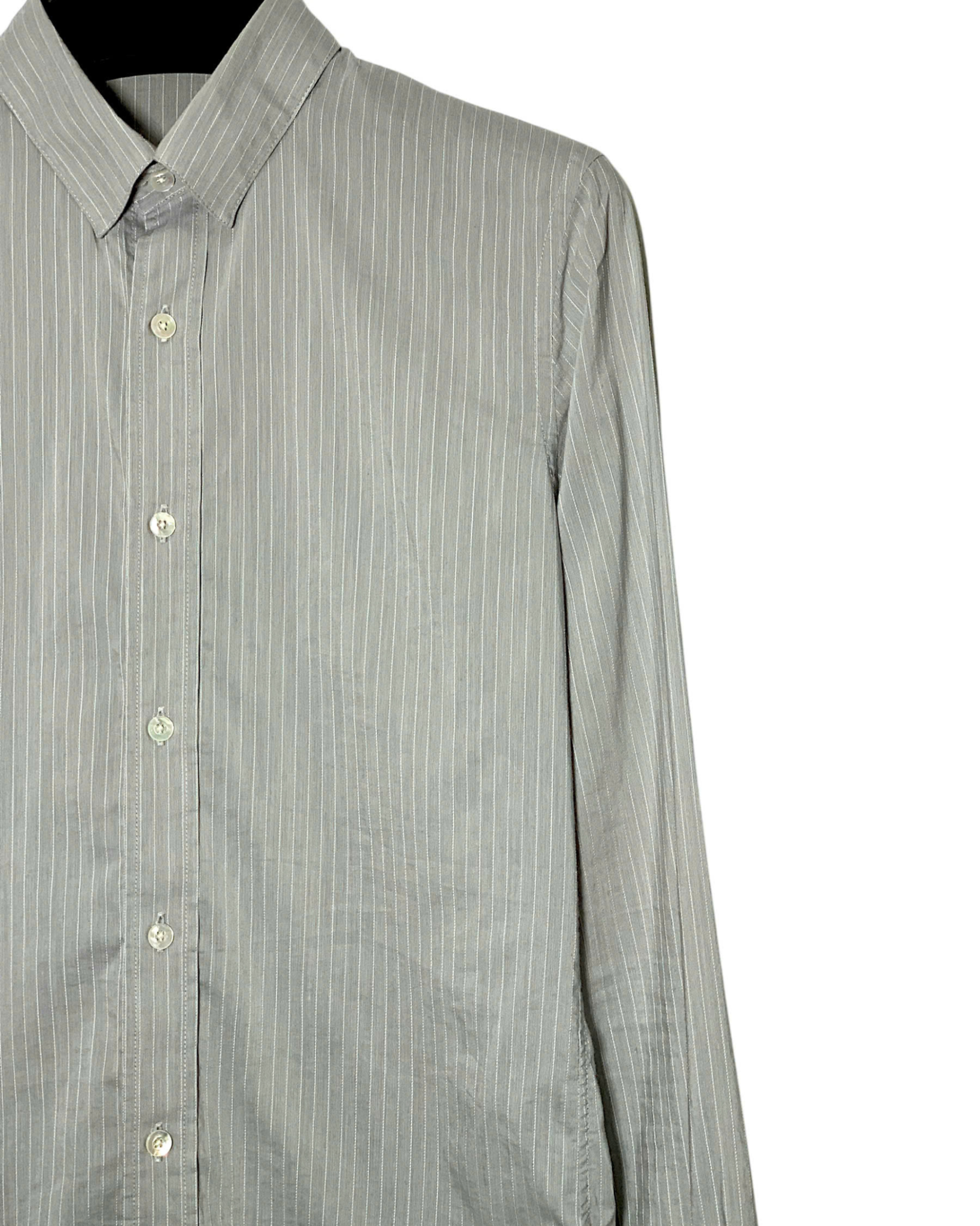  |SIZE S| 5351 POUR LES HOMMES STRIPED BUTTON UP LONG SLEEVE SHIRT AOS-7201 