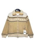  |SIZE M| BLUE IMPULSE by MIZUNO VINTAGE BEIGE SKI-WEAR REVERSIBLE JACKET AOM-007 