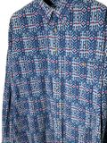  |SIZE XXL| PENDLETON VINTAGE NATIVE GEO PRINT WESTERN BUTTON DOWN LONG SLEEVE SHIRT AOXXL-7127 