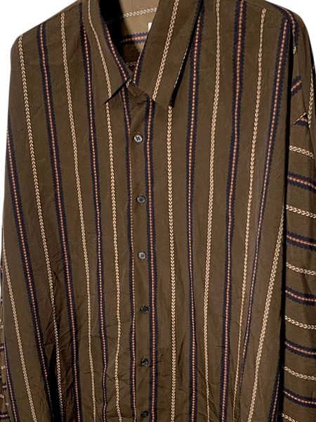  |SIZE XXL| MIND STRIPED BUTTON UP SHIRT AOXXL-7394 