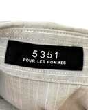  |SIZE S| 5351 POUR LES HOMMES STRIPED BUTTON UP LONG SLEEVE SHIRT AOS-7201 