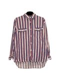  |SIZE L| SLUMMING CASUALS DOUBLE POCKET STRIPED BUTTON UP SHIRT AOL-7404 