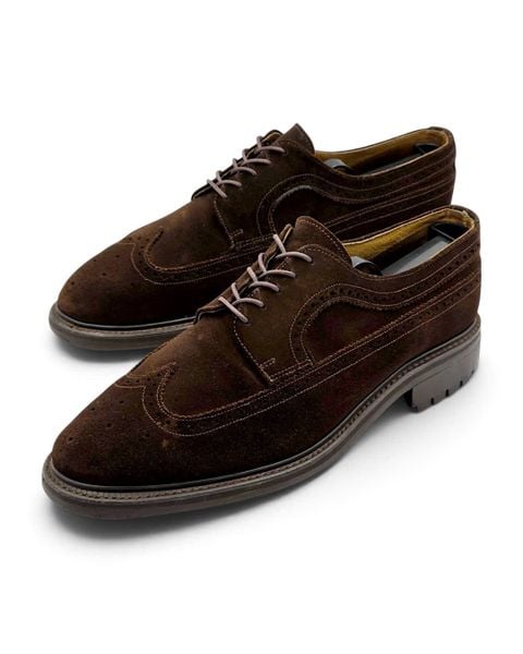  |SIZE 43| VINTAGE DARK BROWN LONGWING BROGUE BLUCHER SHOES AY43-8583 