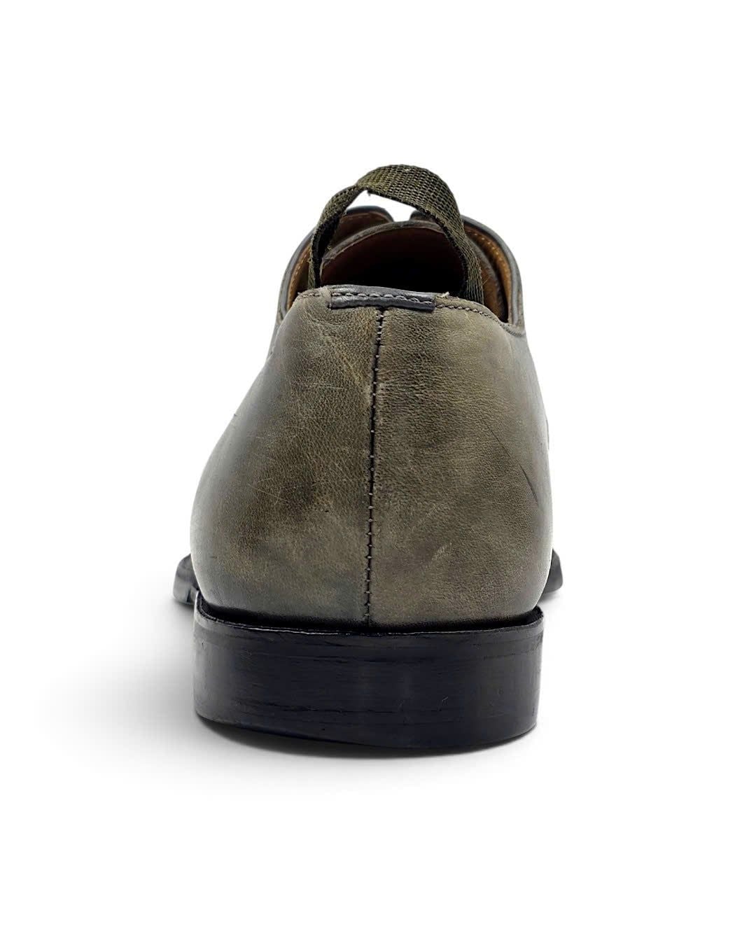  |SIZE 41| G-STAR RAW GS12300/066 DISTRESSED OLIVE TYPOGRAPHY CAP-TOE DERBY SHOES Z41-8573 