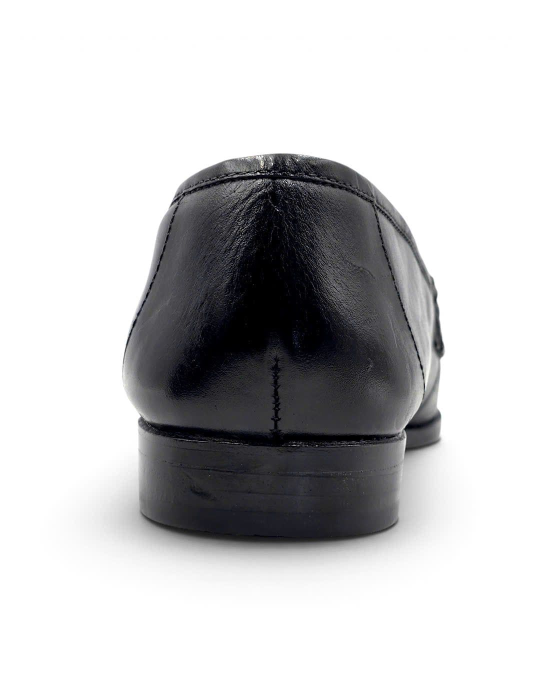  |SIZE 39| GIORGIO BRUTINI 824-6054 BLACK KILTIE APRON TASSEL LOAFER AY39-8596 