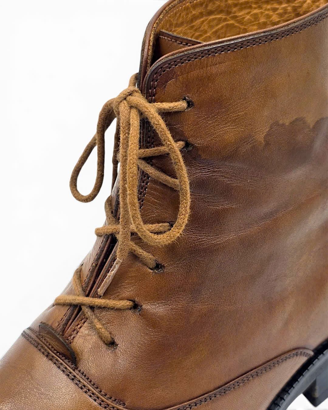  |SIZE 42| HUMAN SCALES 2114 BROWN BALMORAL LACE-UP BOOT Z42-8501 