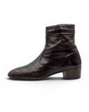  |SIZE 43| T2[in] BROWN SIDE-ZIP ANKLE BOOT AX43-8492 