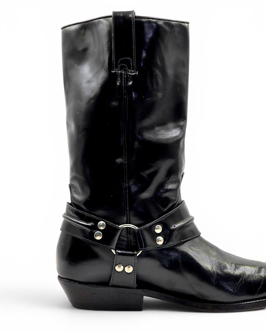  |SIZE 45| BUFFALO VINTAGE 4241 BLACK HARNESS BOOT Z45-8510 