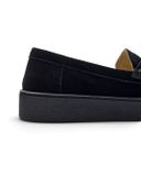  |SIZE 38.5| STEFANO ROSSI UOMO BELEN SR08211 BLACK SUEDE PENNY LOAFER Z38.5-8529 