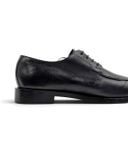  |SIZE 39| HANDMACHER BY KARL REICHL MODEL 28 BLACK APRON SLIT-TOE DERBY SHOES AY39-8571 